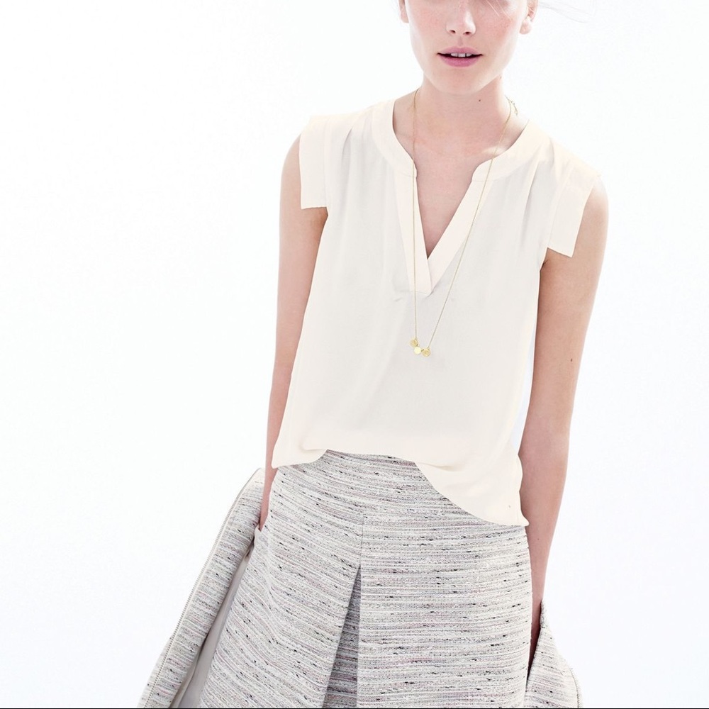 JCrew Silk Box Pleat Skirt